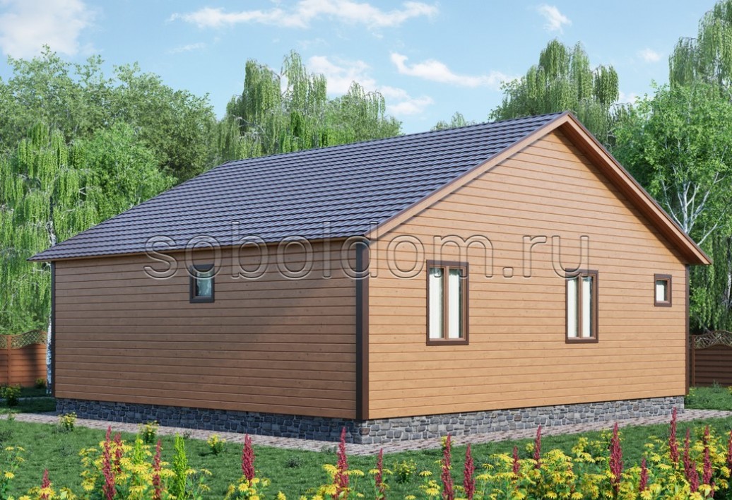Каркасный дом К-134, 9,5x10 м.
