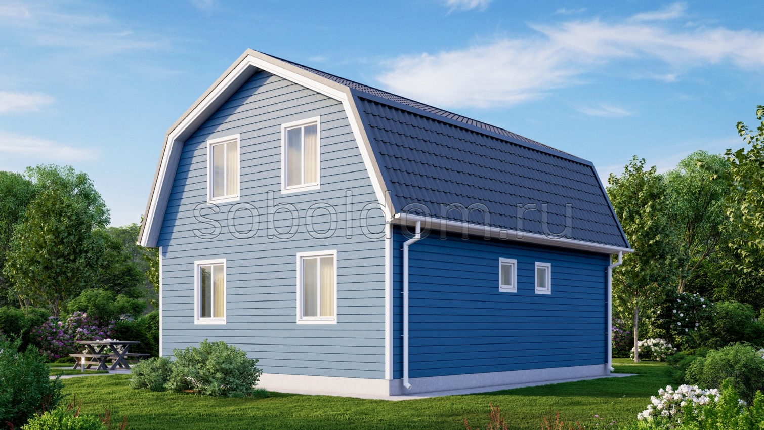 Каркасный дом К-49, 7x9 м.
