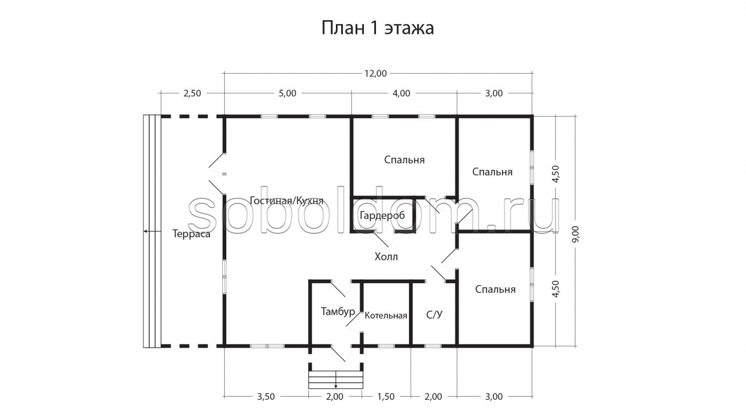 Барн-12, 9х12 м.