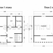 Фото готовых работ - Каркасный дом 6х8 м (Проект К-154)