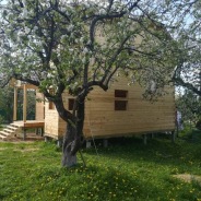 Фото готовых работ - Дом под усадку из профилированного бруса 8х9 м