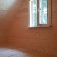 Фото готовых работ - Дом из проф. бруса камерной сушки 8×9 м. с мансардой (Д-133)