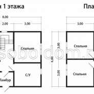 Фото готовых работ - Каркасный дом 6х8 м