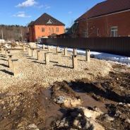 Фото готовых работ - Дом из бруса 8х9м. + терраса 2,5х8 м. + крыльцо 2х6 м.