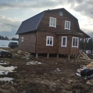 Фото готовых работ - Каркасно-щитовой дом 8х8 м. + открытая терраса 2,5х8 м.