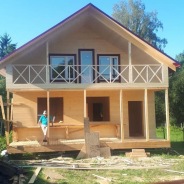 Фото готовых работ - Каркасно-щитовой дом 8х10 м.