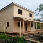 Фото готовых работ - Каркасный дом "Под ключ" 8х9 м. + терраса 2,5х8 м.