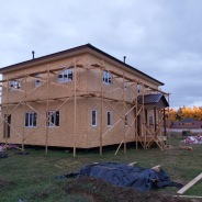 Фото готовых работ - Каркасно-щитовой дом 14,5х10 м.