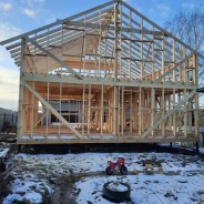 Фото готовых работ - Каркасно-щитовой дом 9х9 м.