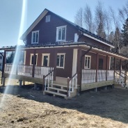 Фото готовых работ - Дом 10.5х9.0 м. из проф. бруса камерной сушки