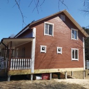 Фото готовых работ - Дом 10.5х9.0 м. из проф. бруса камерной сушки