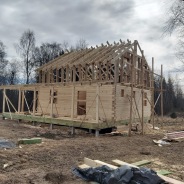 Фото готовых работ - Дом 10.5х9.0 м. из проф. бруса камерной сушки