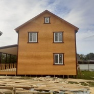 Фото готовых работ - Каркасно-щитовой дом 9х7 м. (К-123) и беседка 3х3 м.