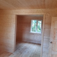 Фото готовых работ - Каркасно-щитовой дом 7,5х8 м с мансардой