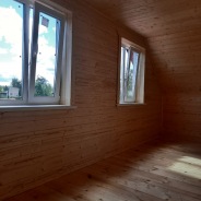 Фото готовых работ - Каркасно-щитовой дом 7,5х8 м с мансардой