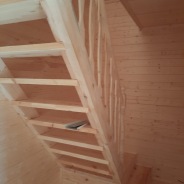 Фото готовых работ - Каркасно-щитовой дом 7,5х8 м с мансардой