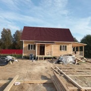 Фото готовых работ - Каркасно-щитовой дом 7,5х12 м.