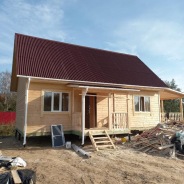 Фото готовых работ - Каркасно-щитовой дом 7,5х12 м.