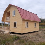 Фото готовых работ - Каркасно-щитовой дом 7.0 х 8.0 м (К-145)