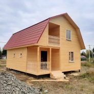 Фото готовых работ - Каркасно-щитовой дом 7.0 х 8.0 м (К-145)
