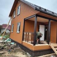 Фото готовых работ - Каркасно-щитовой дом 6х8 м. (К-12)