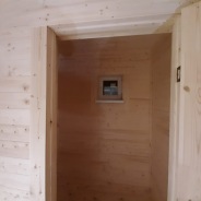 Фото готовых работ - Каркасно-щитовой дом 6,0х8,0 м с мансардой (К-110)