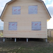 Фото готовых работ - Каркасно-щитовой дом 7.0 х 9.0 м с мансардой