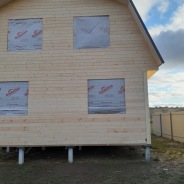 Фото готовых работ - Каркасно-щитовой дом 7.0 х 9.0 м с мансардой