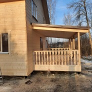 Фото готовых работ - Каркасно-щитовой дом 7,5х7,5 м.