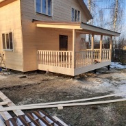 Фото готовых работ - Каркасно-щитовой дом 7,5х7,5 м.