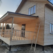 Фото готовых работ - Каркасно-щитовой дом 7,5х7,5 м.