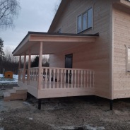 Фото готовых работ - Каркасно-щитовой дом 7,5х7,5 м.