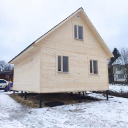 Фото готовых работ - Каркасно-щитовой дом 6х7 м (К-102)