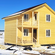 Фото готовых работ - Каркасно-щитовой дом 6х8 м.