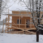 Фото готовых работ - Каркасный дом 6×8 м. + терраса 2×4 м.