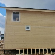 Фото готовых работ - Каркасный дом 6×8 м. + терраса 2,5×4 м.