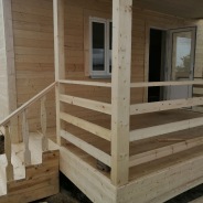 Фото готовых работ - Каркасный дом 6×8 м. + терраса 2,5×4 м.