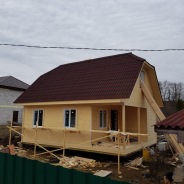 Фото готовых работ - Каркасный дом 6х6 м.