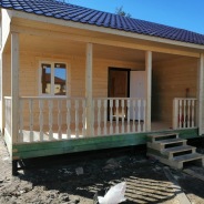 Фото готовых работ - Одноэтажный каркасный дом 6×8 м