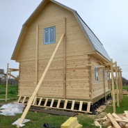 Фото готовых работ - Дом 6×8 м. из проф. бруса камерной сушки