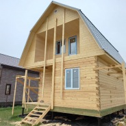 Фото готовых работ - Дом 6×8 м. из проф. бруса камерной сушки