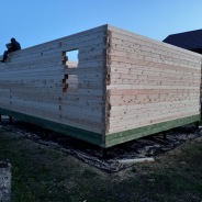 Фото готовых работ - Дом 6×8 м. из проф. бруса камерной сушки