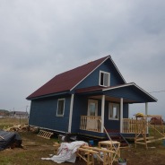 Фото готовых работ - Каркасный дом 9×7 м. + терраса 4.5×2.5 м. (К-15)