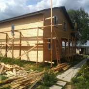 Фото готовых работ - Каркасный дом 8,0×8,0 м. + терраса 3,0×6,0 м.