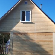 Фото готовых работ - Баня из проф.бруса камерной сушки 6х4 м., с мансардой