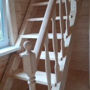 Фото готовых работ - Баня из проф.бруса камерной сушки 6х4 м., с мансардой