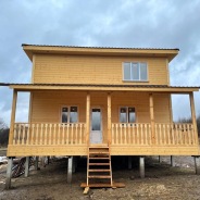 Фото готовых работ - Каркасный дом 8х9 м + терраса 2,5х8 м