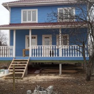 Фото готовых работ - Каркасный дом 8х9 м + терраса 2,5х8 м
