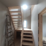 Фото готовых работ - Каркасный дом 8х9 м., в два этажа + открытая терраса