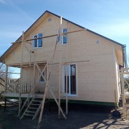 Фото готовых работ - Каркасная баня 7х9 м., с мансардой 